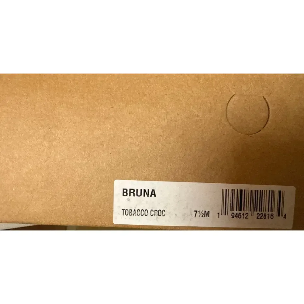 Matisse‎ Bruna Tall Boots Womens 7.5 M Leather Tobacco Crocodile Texture Zipper